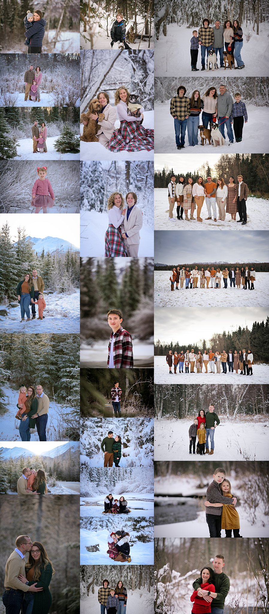 Alaska winter family photography